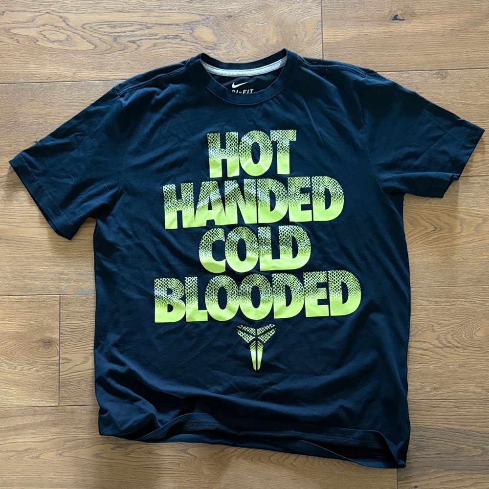 Nike Black and Neon Green Graphic Tee